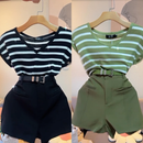 Kit 2 Conjuntos Poly |Blusa + Short|